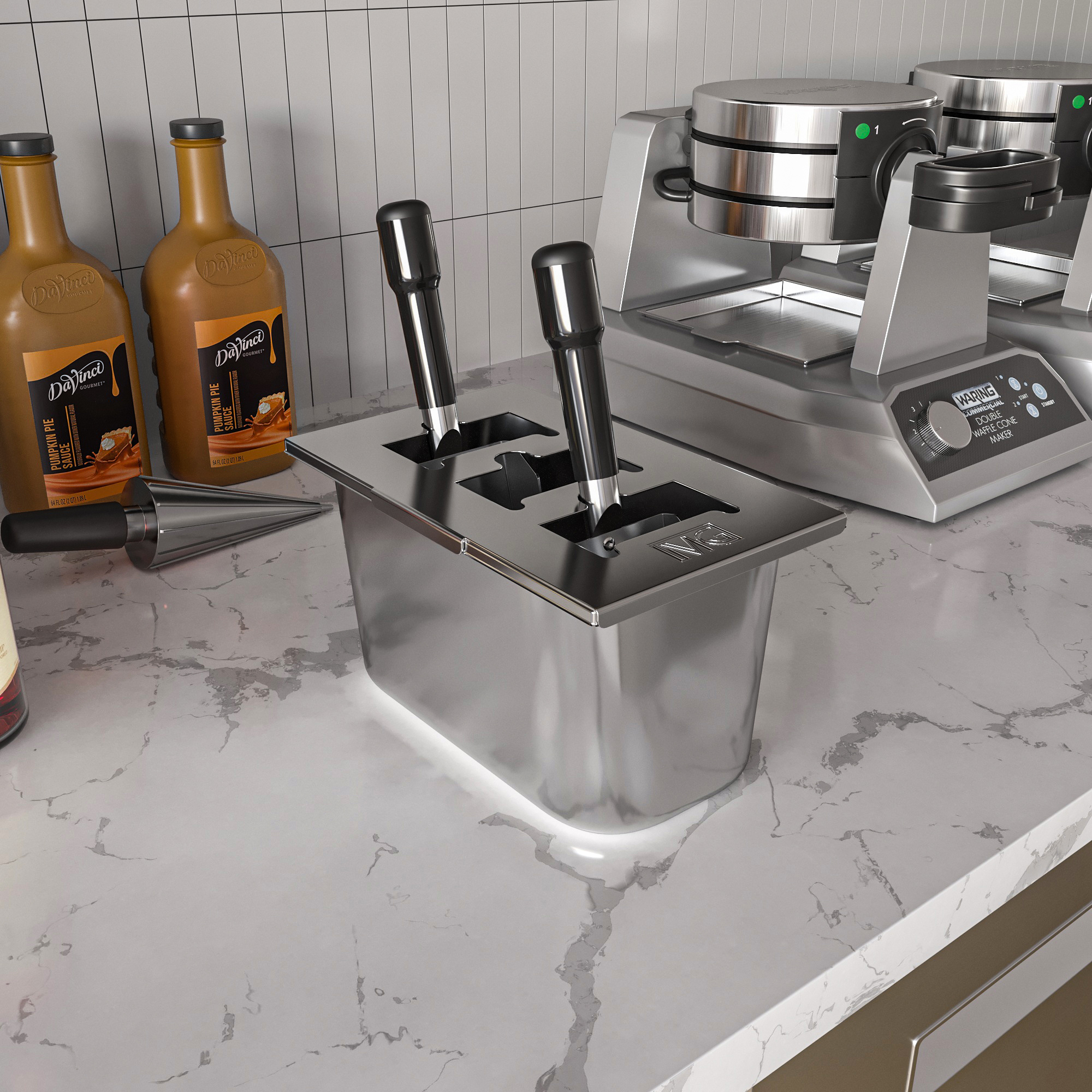 Spatules dans support de rangement